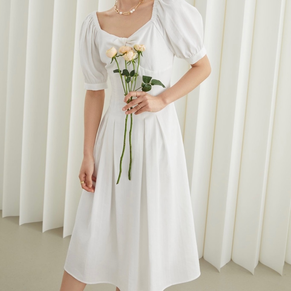 Women White midi Dress